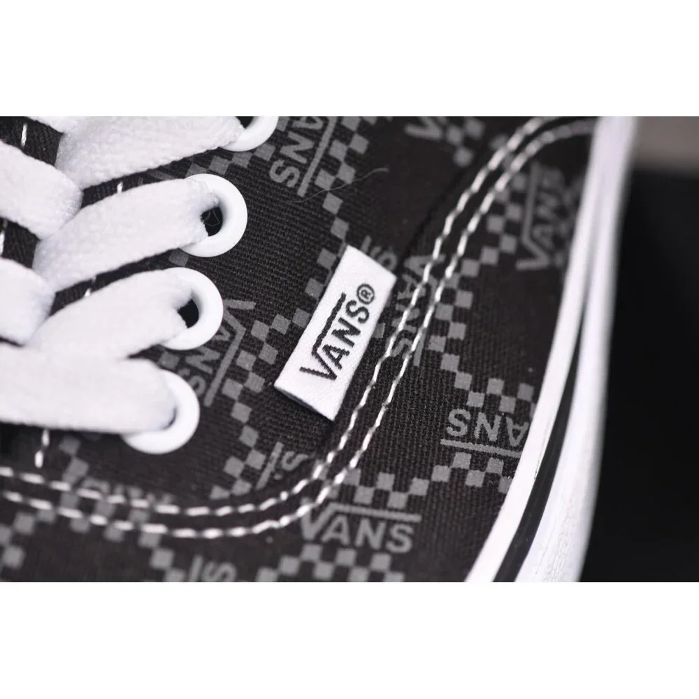 New! Size: 8 Men/9.5 Women | Vans Authentic Monogram - Black - Picture 16 of 16